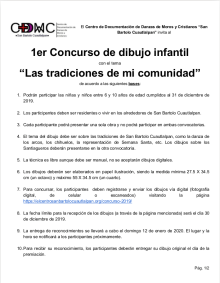 Convocatoria Concurso Tradiciones